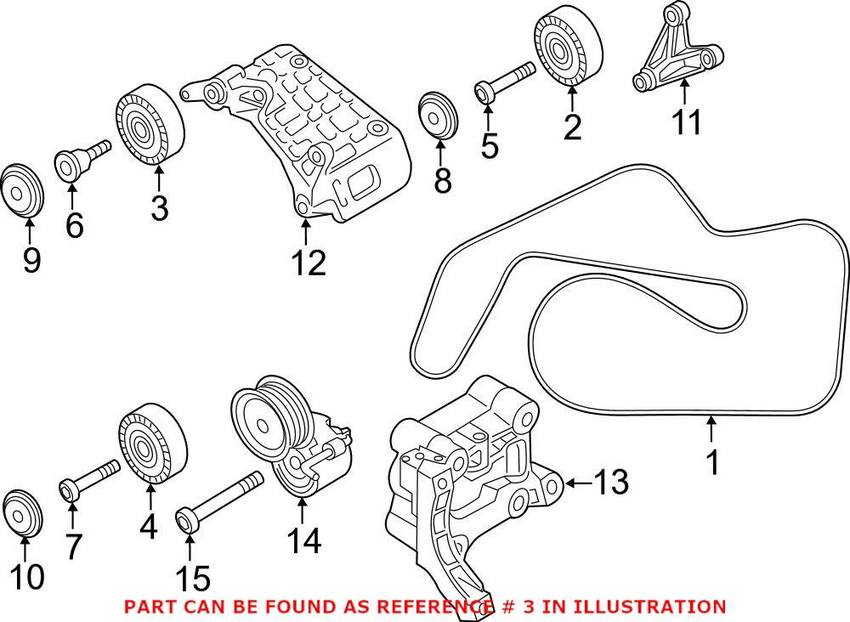 Accessory Drive Belt Idler Pulley - Passenger Side